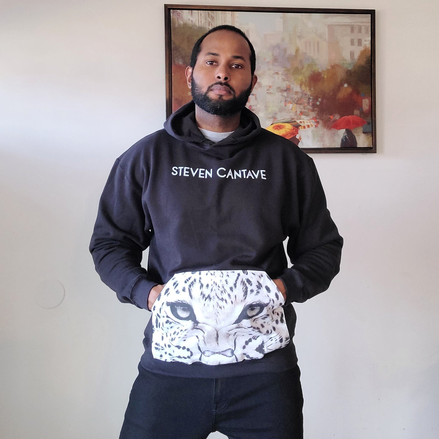 Black Hoodie With Jaguar
