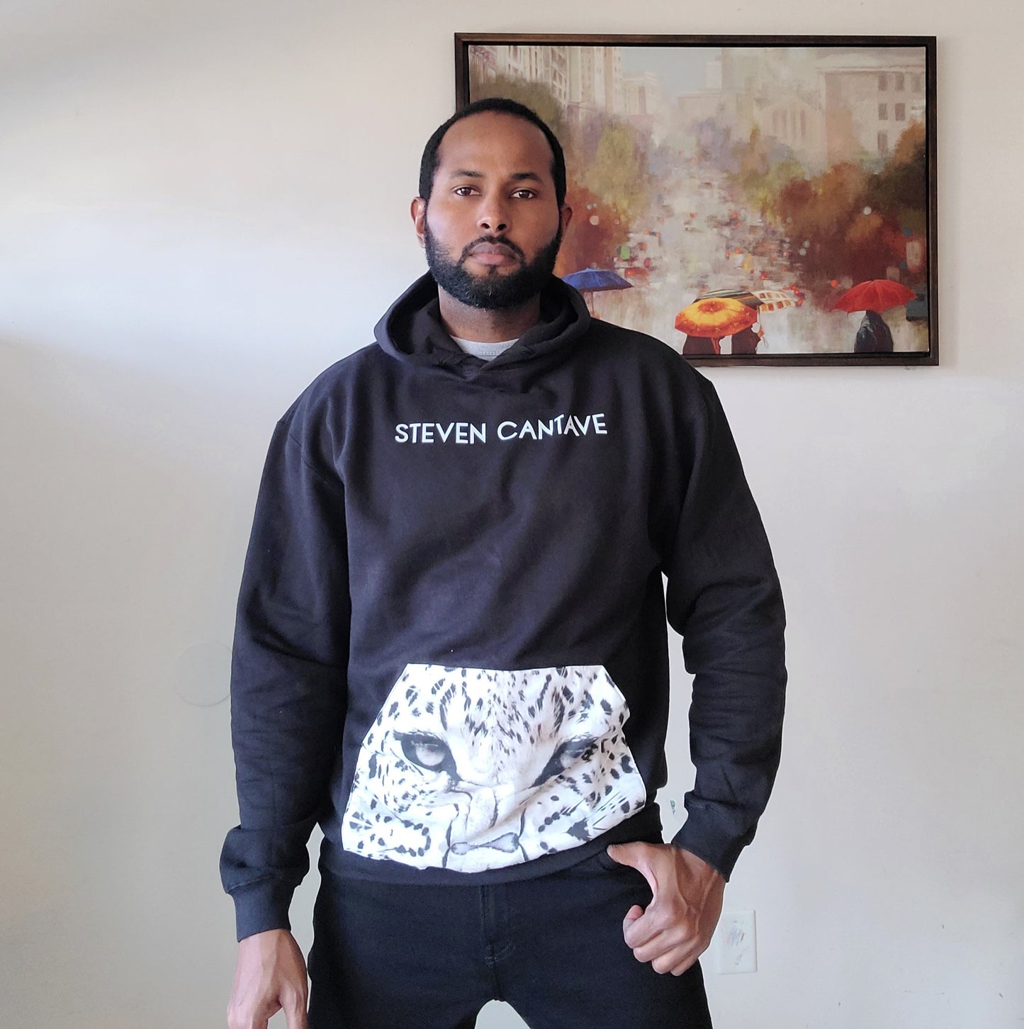 Black Hoodie With Jaguar