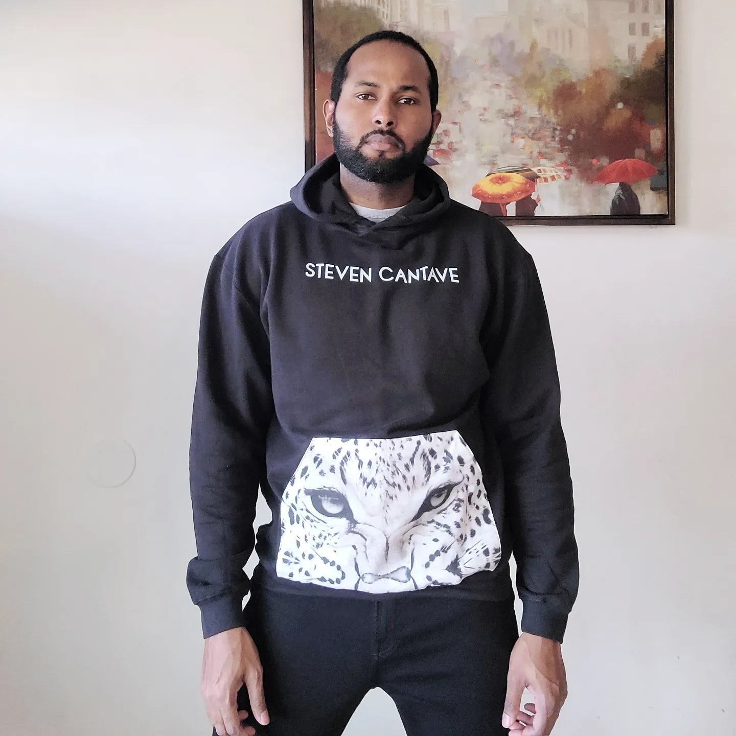Black Hoodie With Jaguar