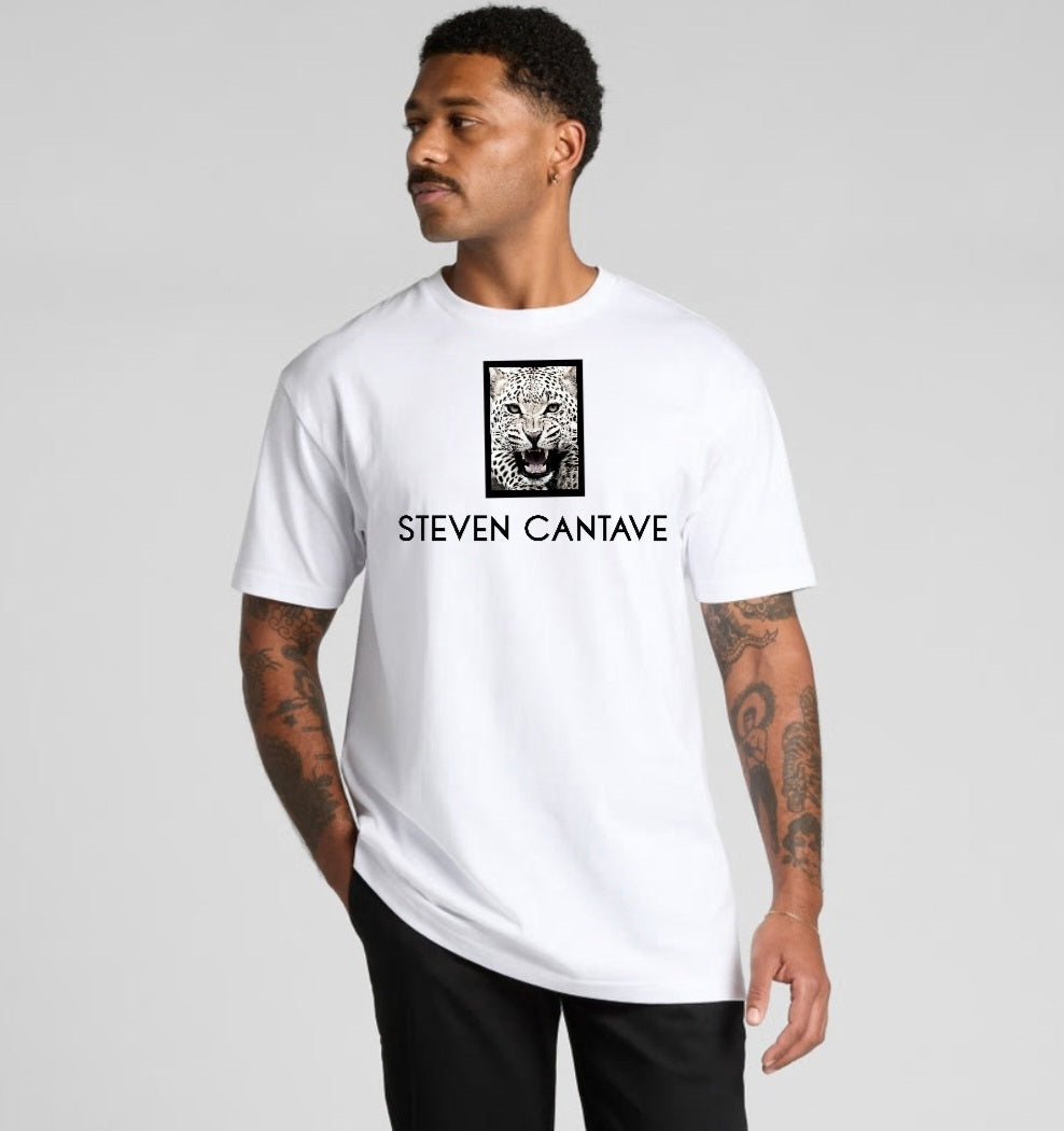 White T-Shirt With Jaguar