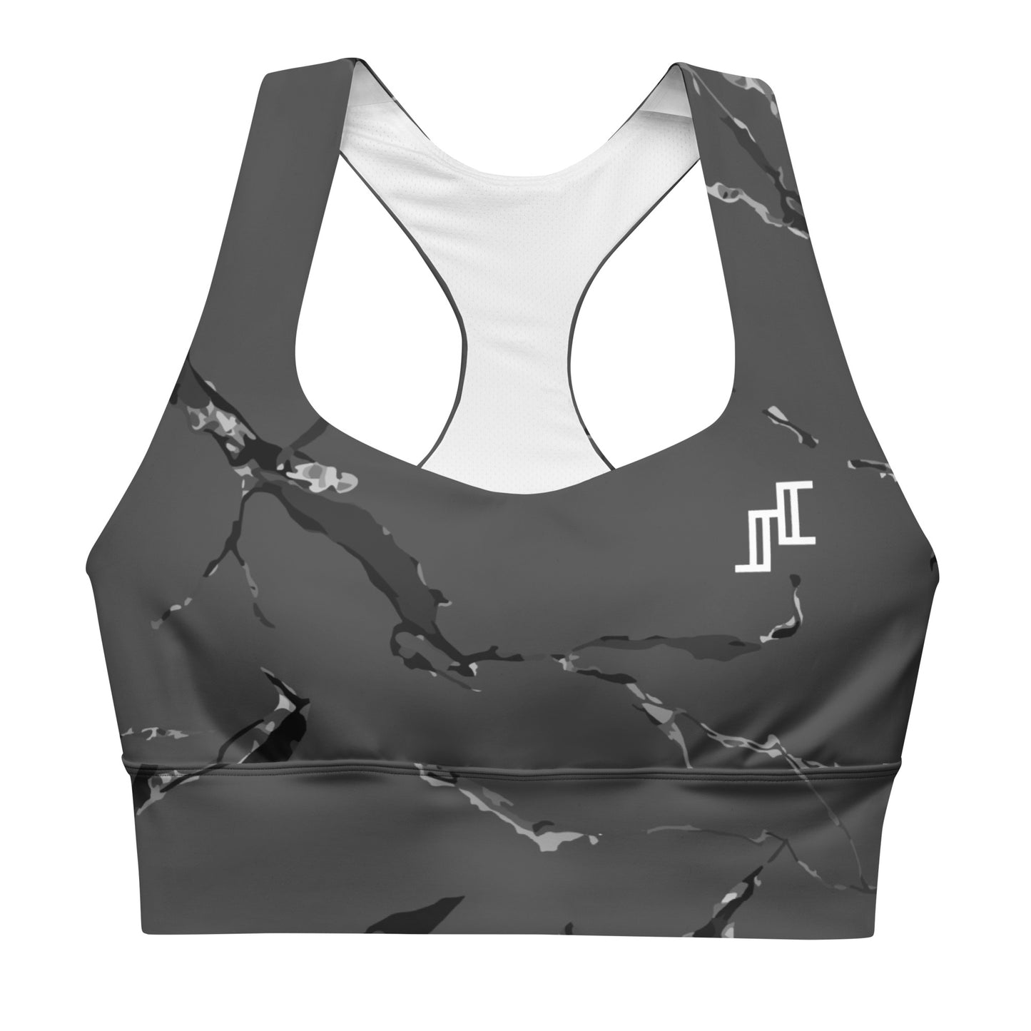 Longline Sports Bra In Grey