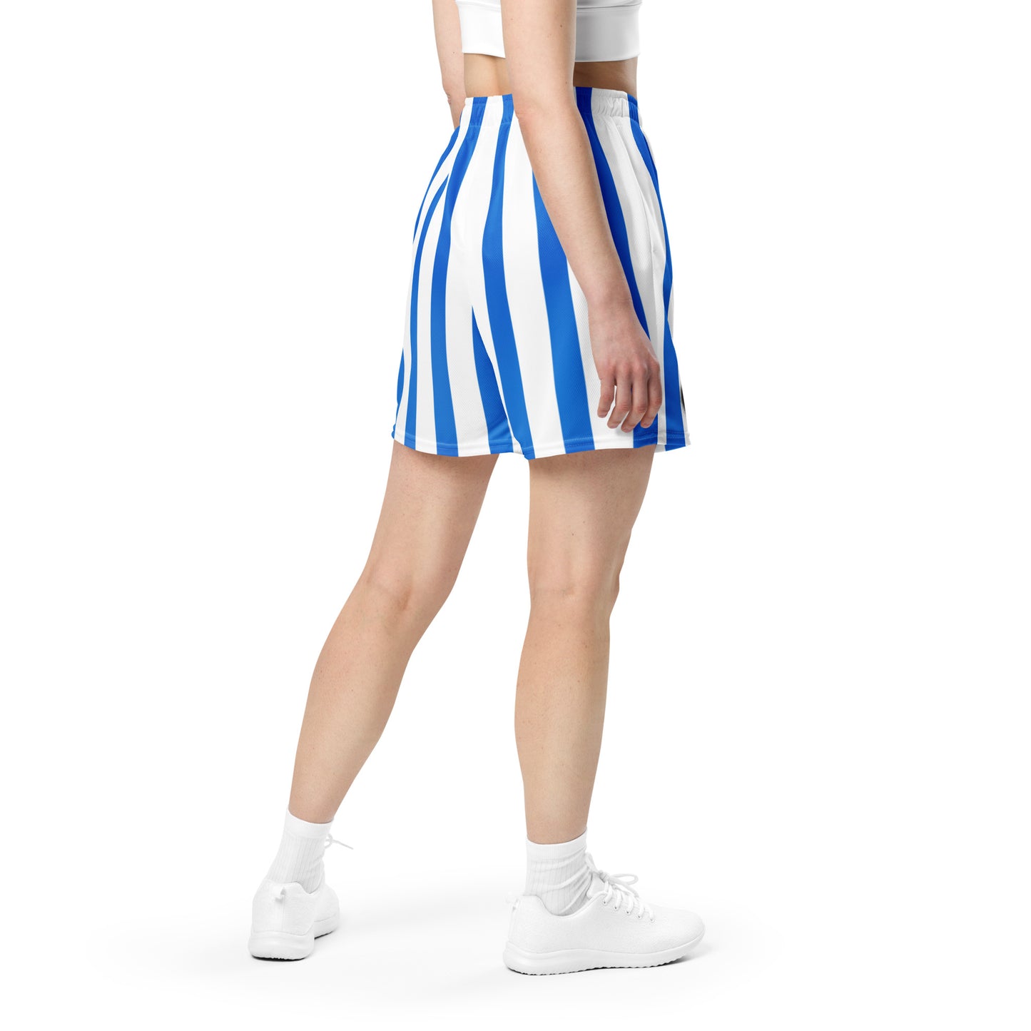 Mesh Shorts In Blue Stripes