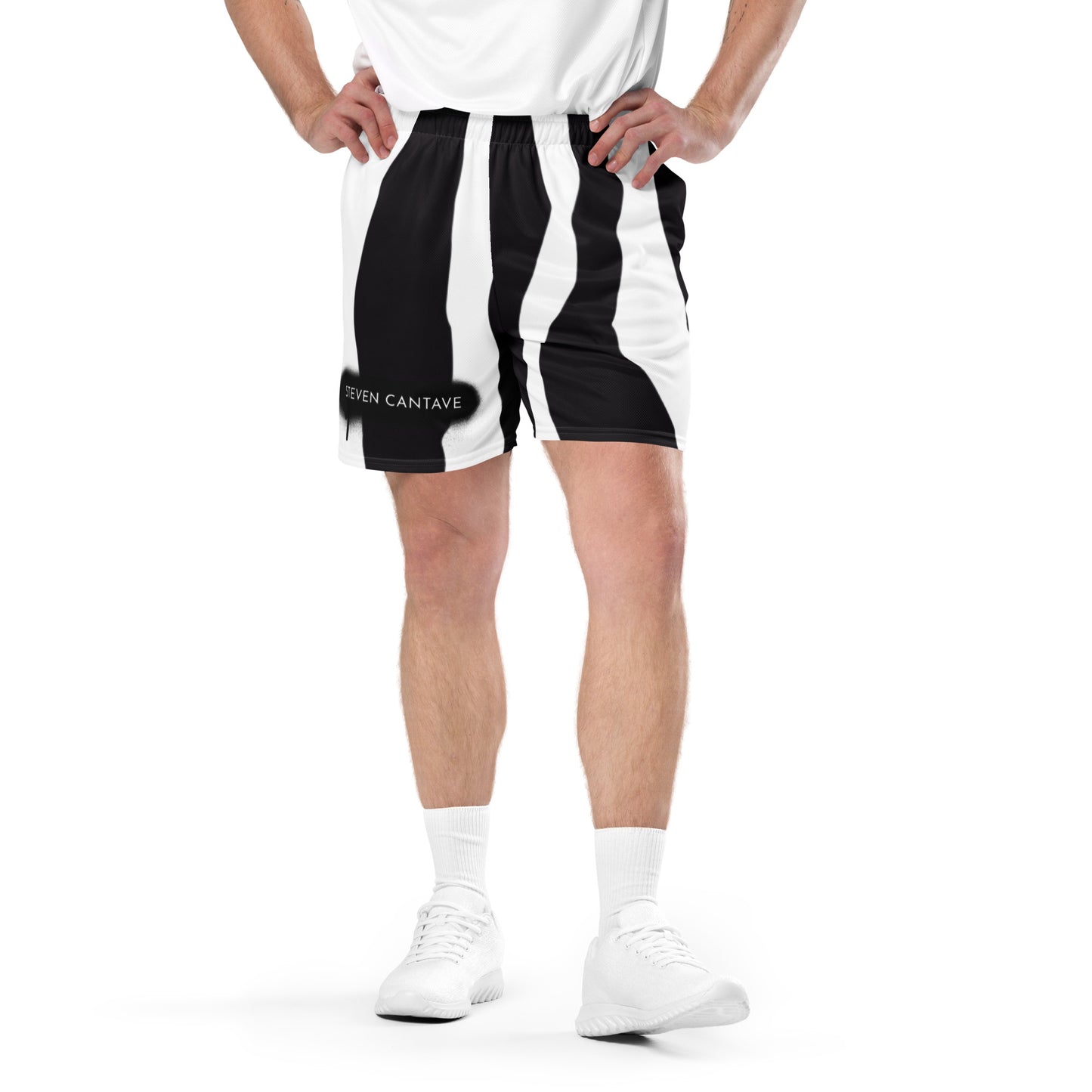 Mesh Shorts In Black Zebra