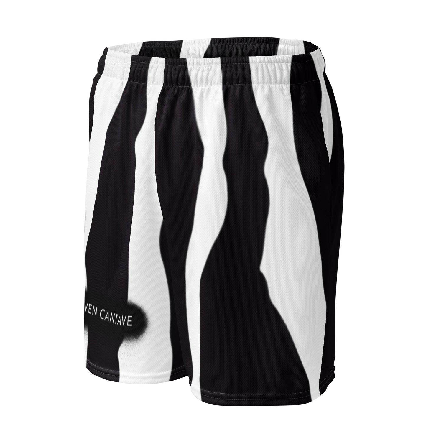 Mesh Shorts In Black Zebra