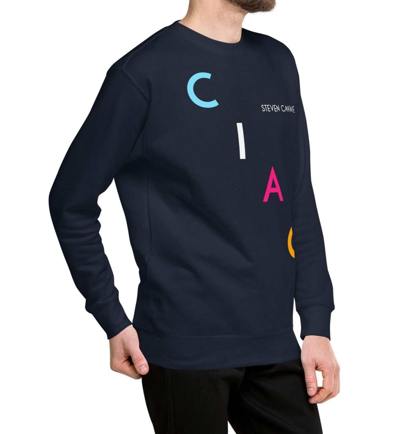 Navy Sweatshirt With Multicolor CIAO