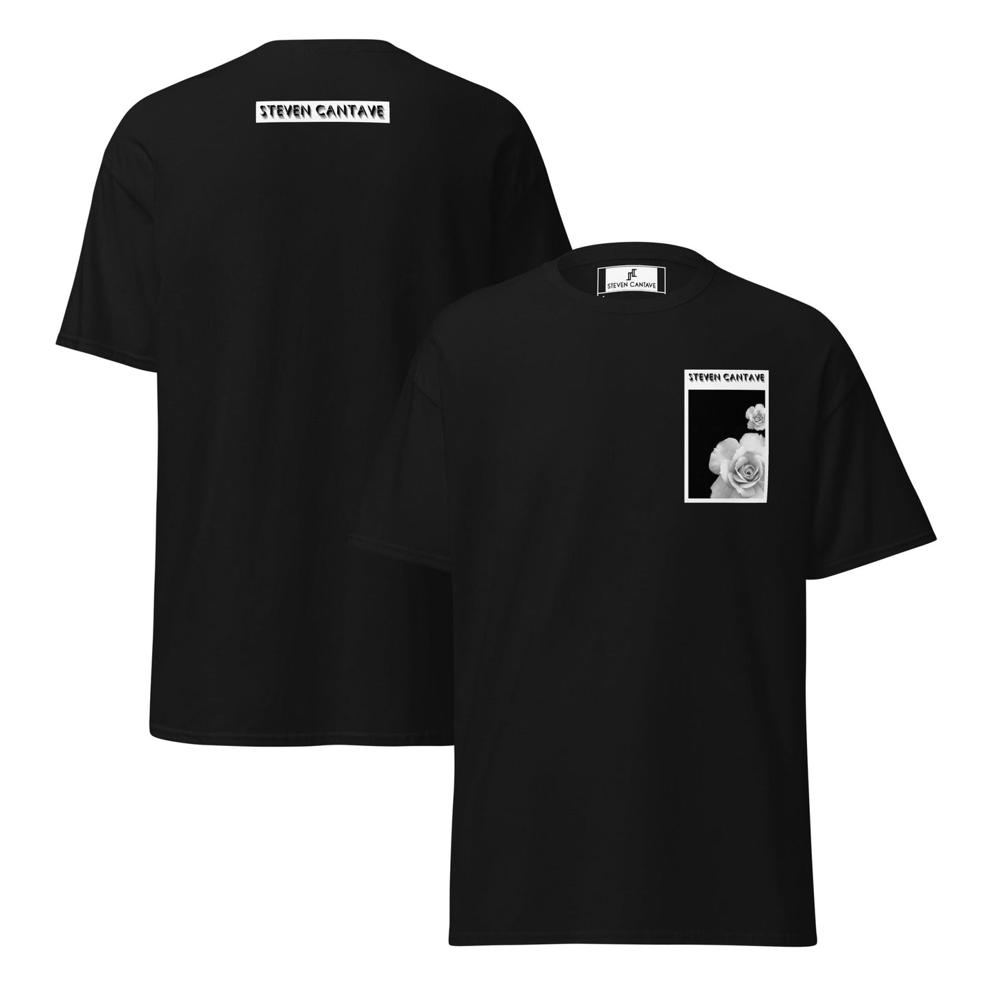 T-Shirt With White Rose