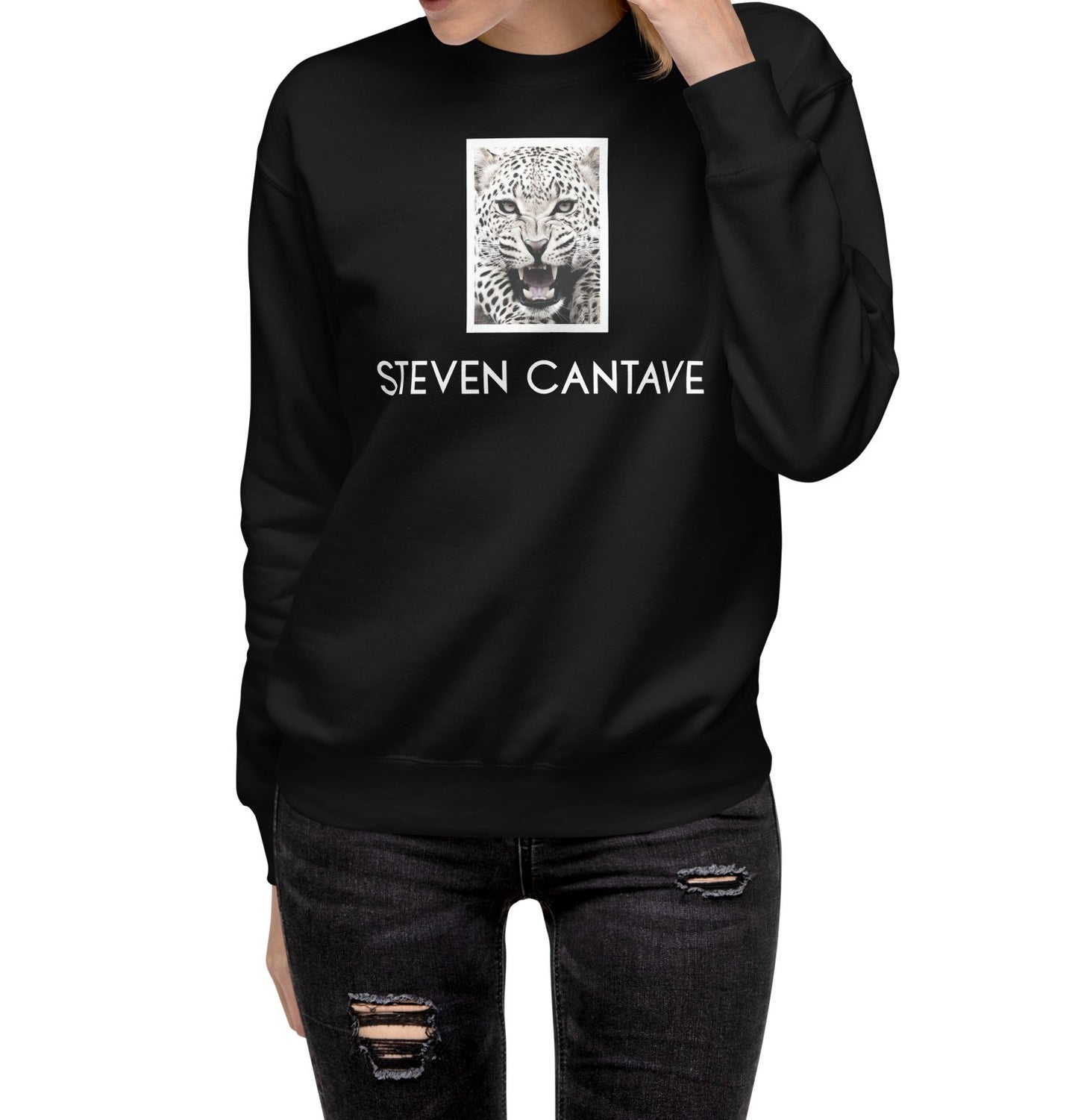 Black Sweatshirt With Jaguar