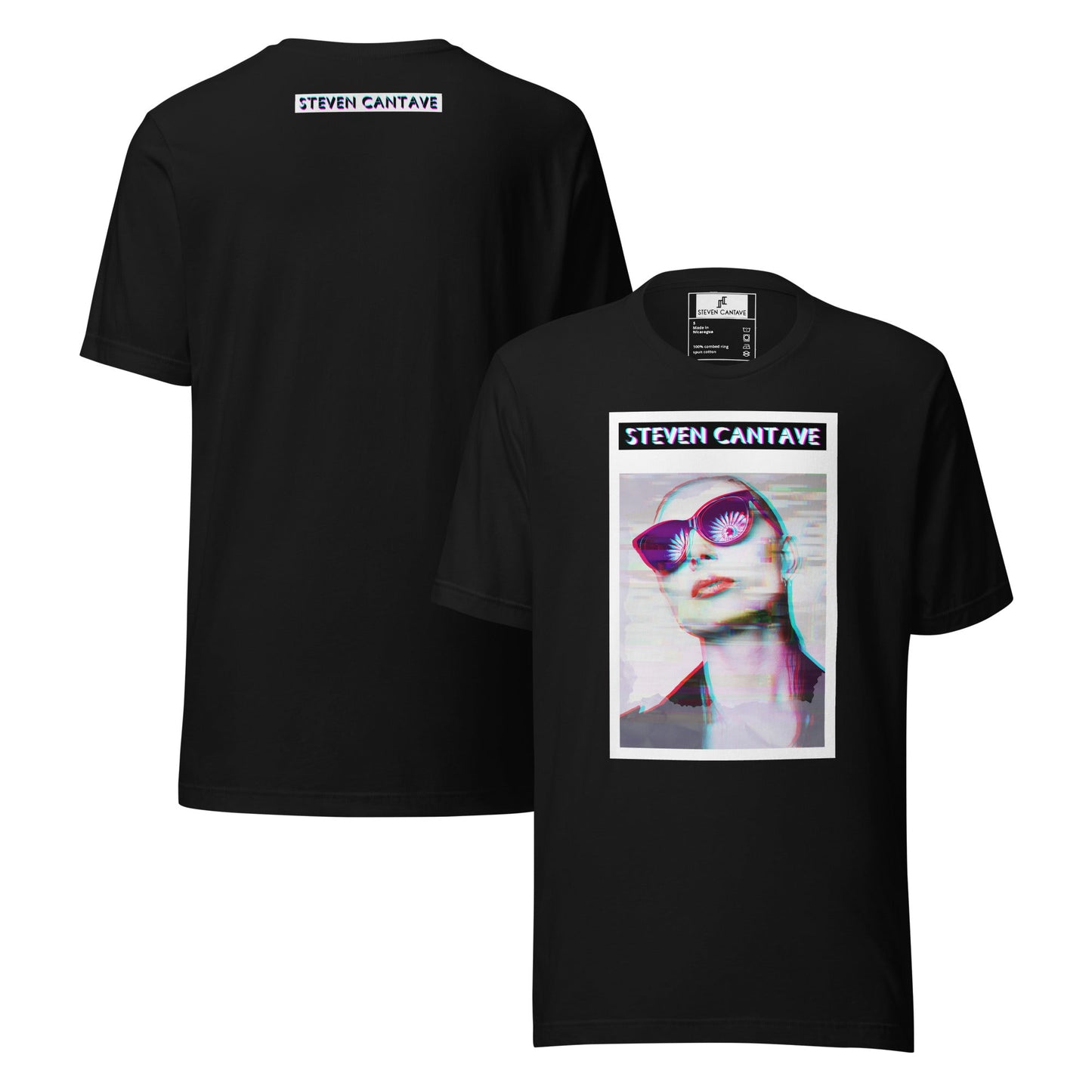 Black T-Shirt With Woman's Face