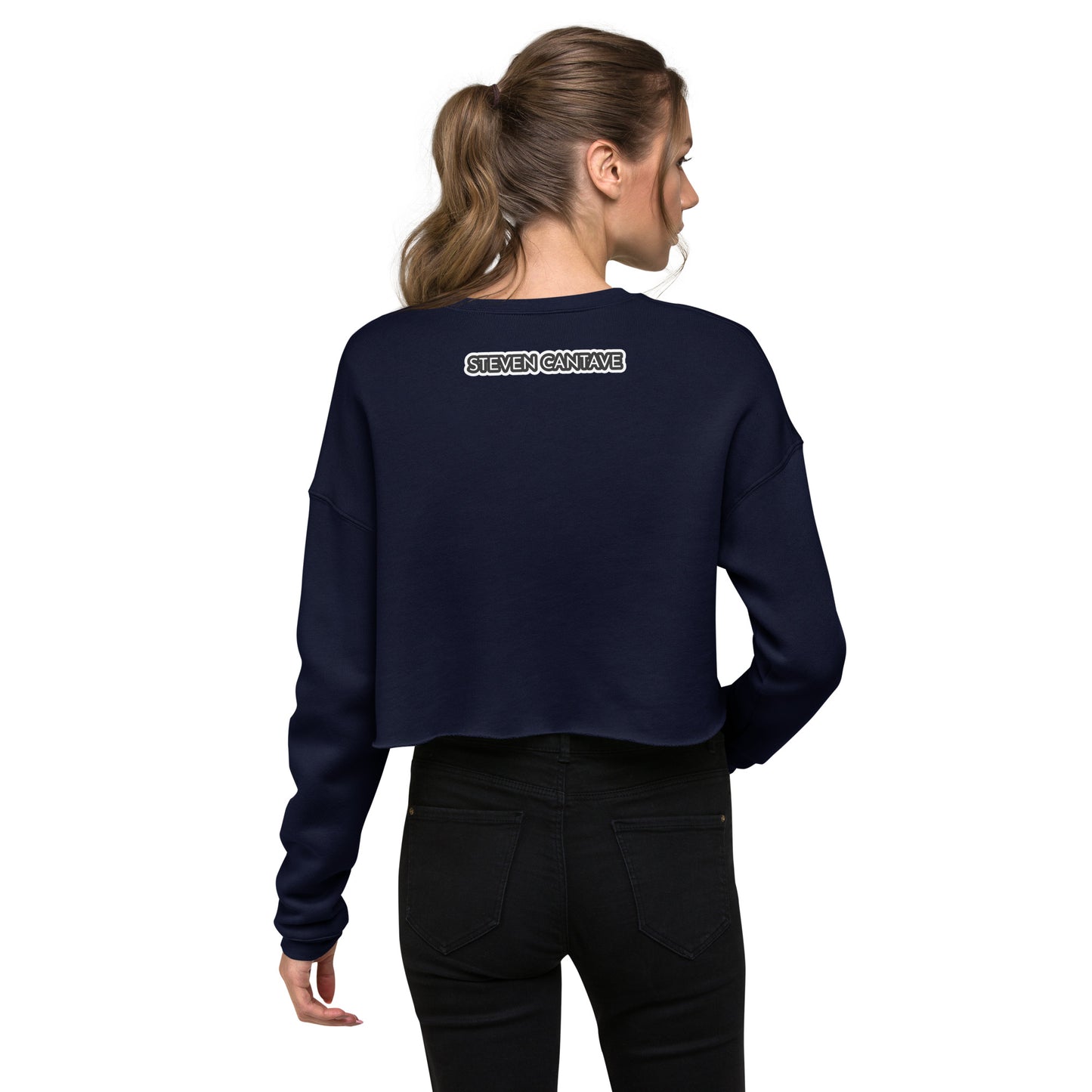 Navy Crop Sweatshirt