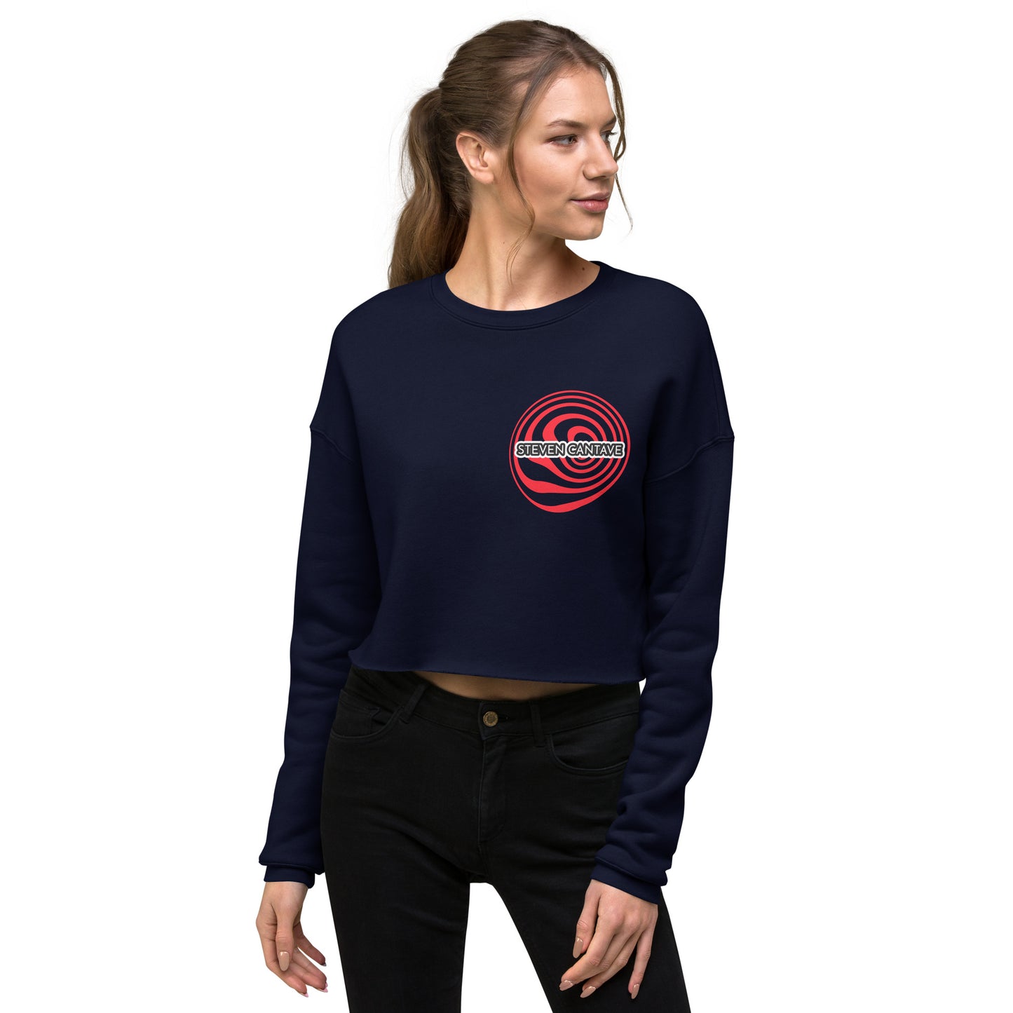 Navy Crop Sweatshirt