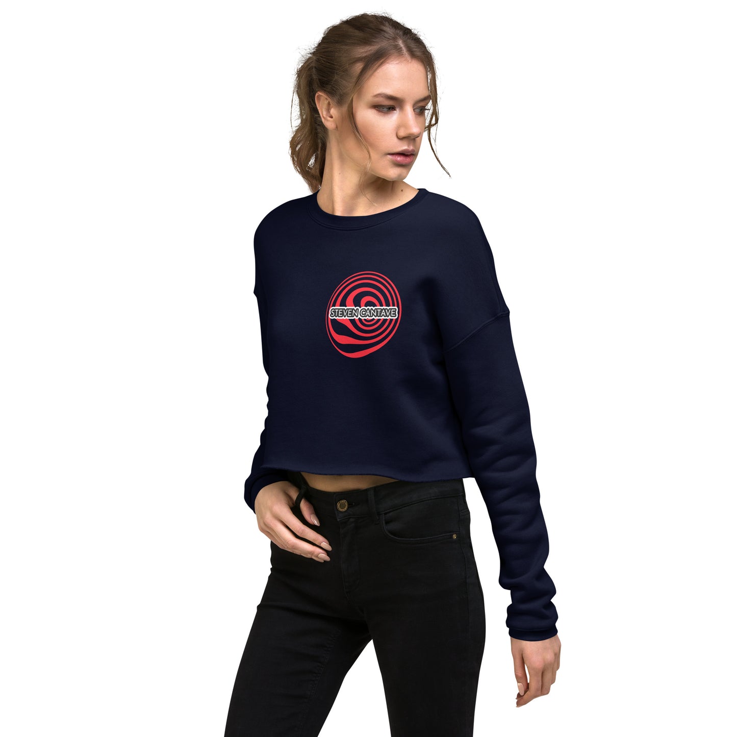 Navy Crop Sweatshirt