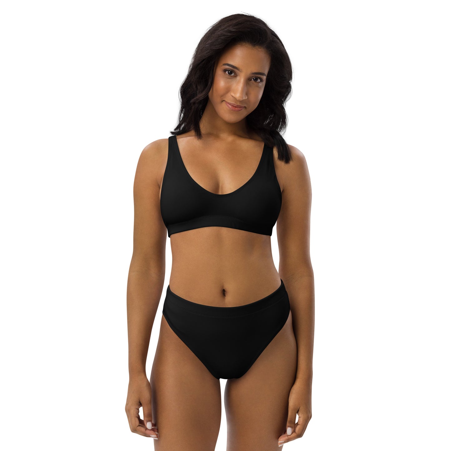 Bold Black high-waisted bikini