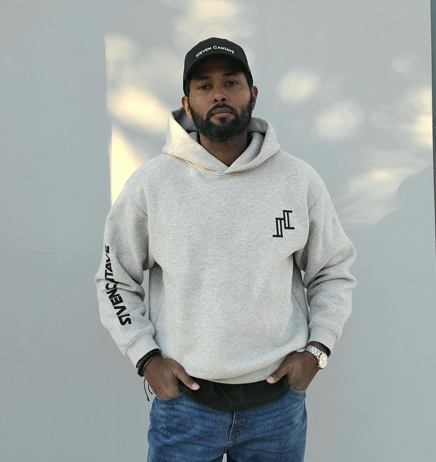 Fleece Hoodie In Grey