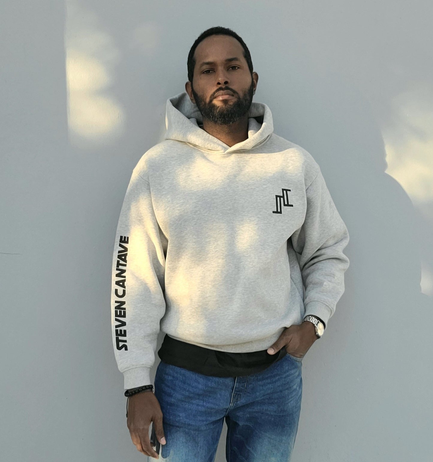 Fleece Hoodie In Grey