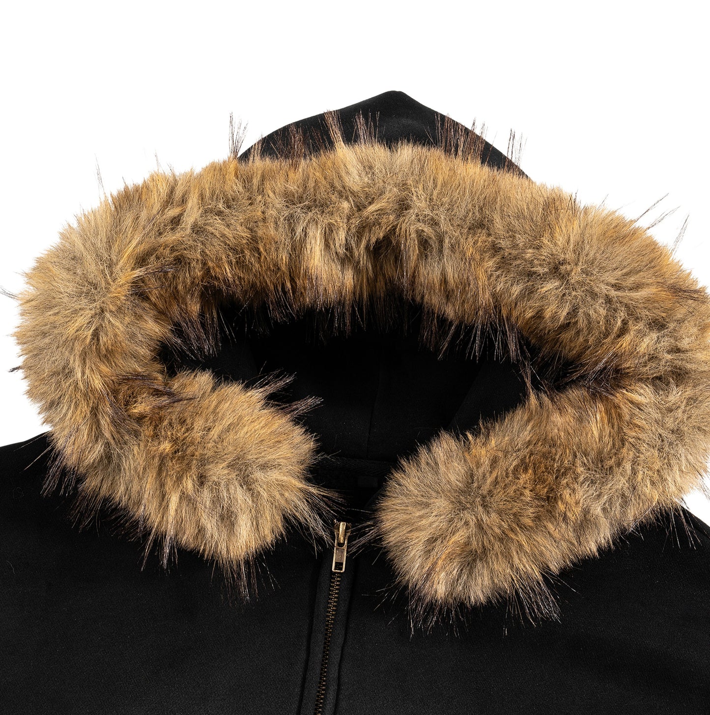 Sun Fade Detachable Fur Hoodie