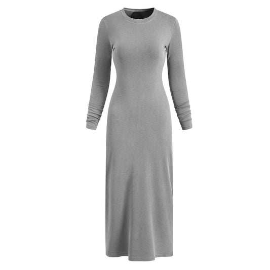 Dyed Washed Slit Maxi Dress