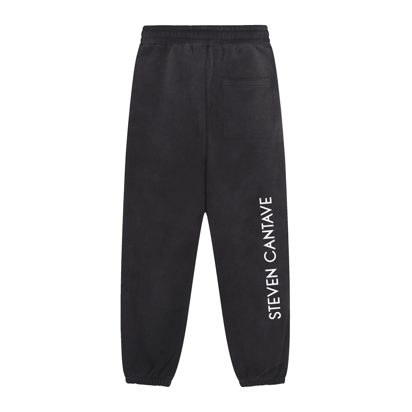 Sun Fade Sweatpants In Black With Contrat Tape