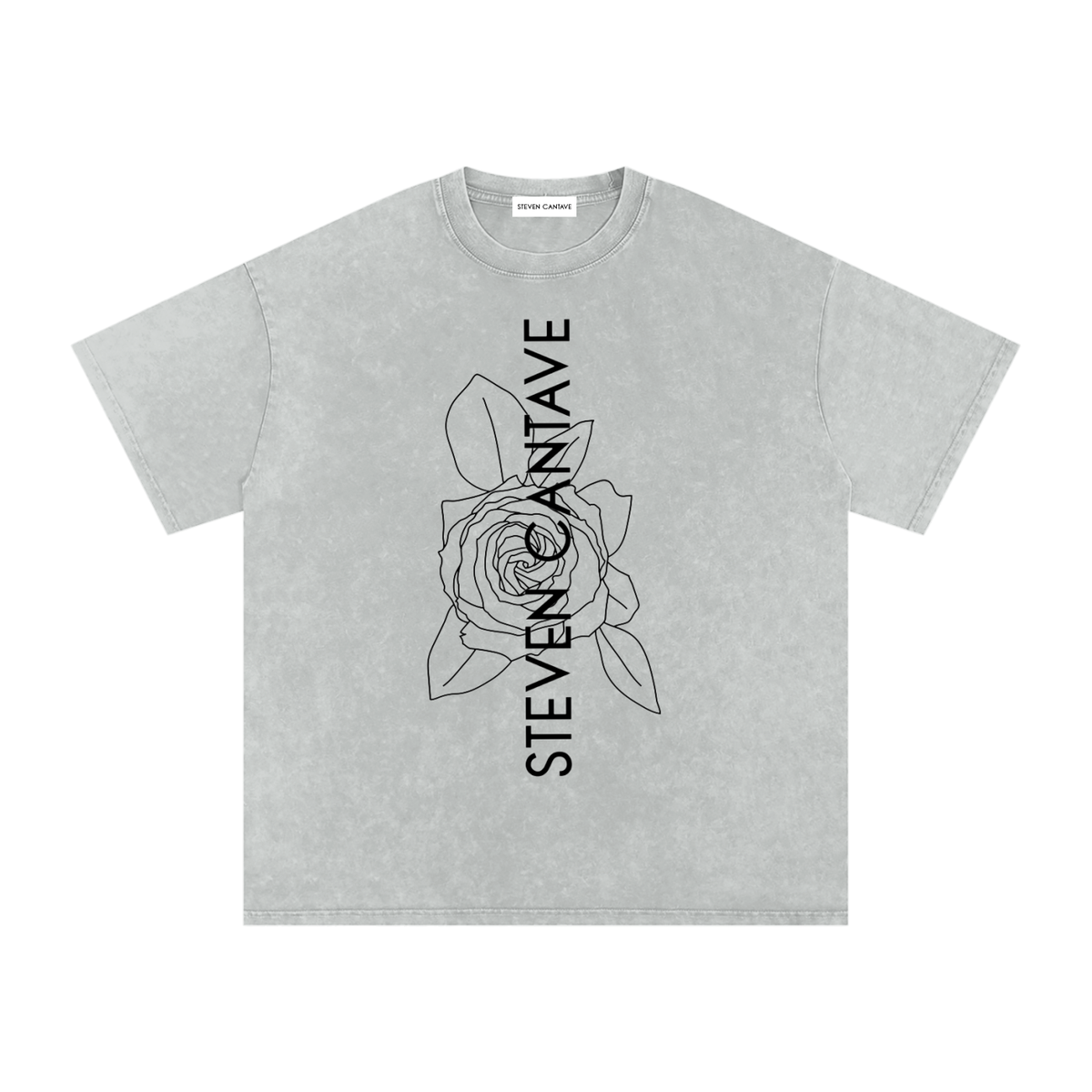 Snow Washed Oversized Cotton T-Shirt