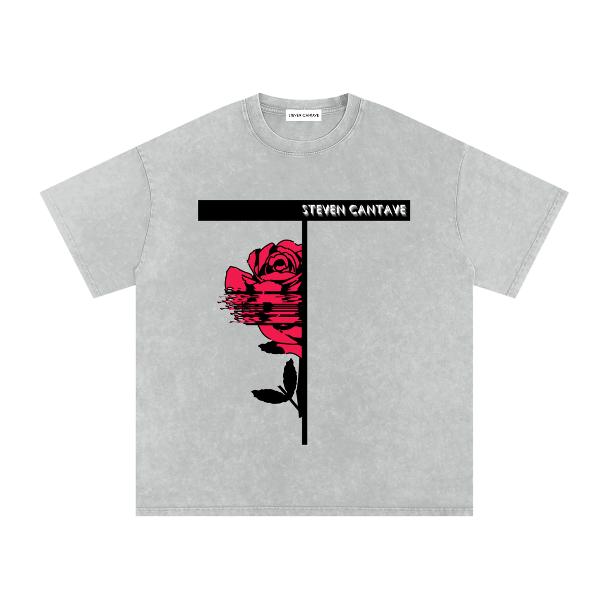 Snow Washed Oversized Cotton T-Shirt