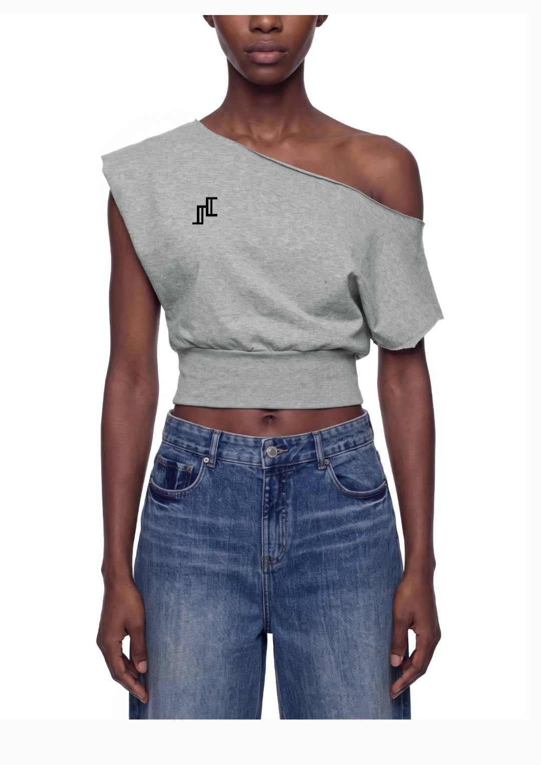 Women’s Boatneck Raw Edge Crop T-Shirt