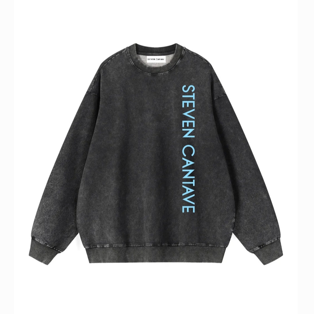 Washed Oversized Sweatshirt In Black