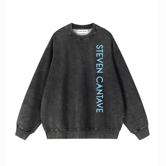 Washed Oversized Sweatshirt In Black