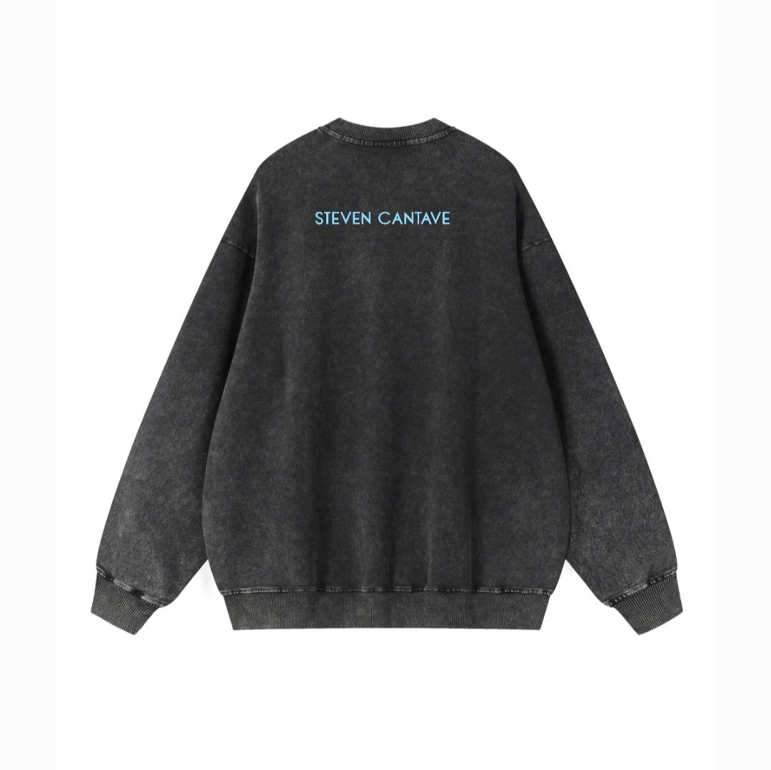 Washed Oversized Sweatshirt In Black