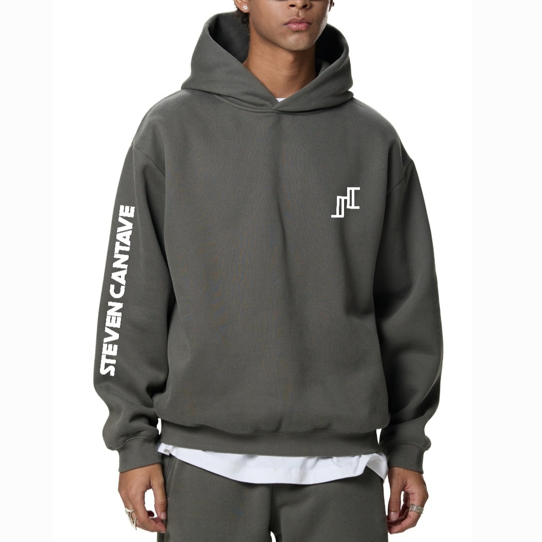 Fleece Hoodie In Dark Grey