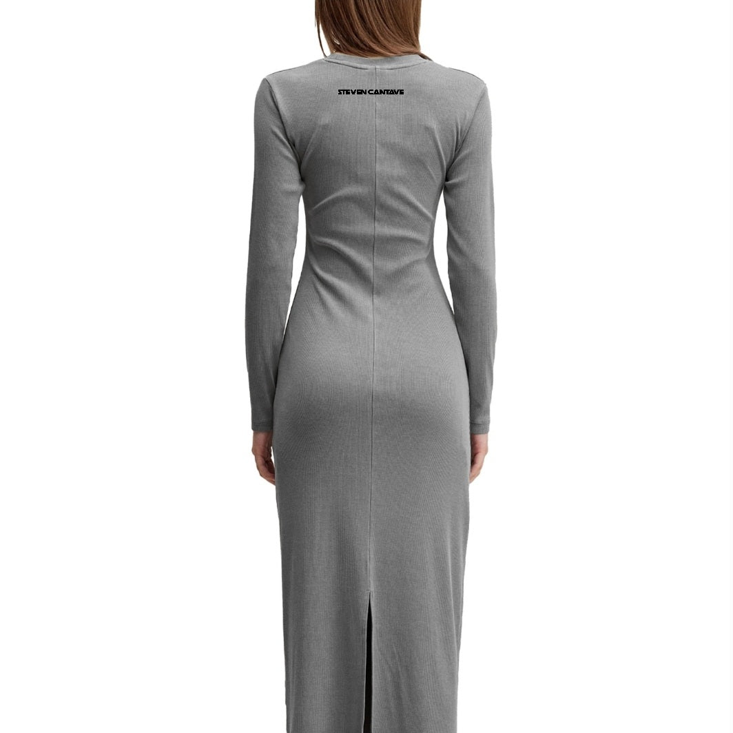 Dyed Washed Slit Maxi Dress