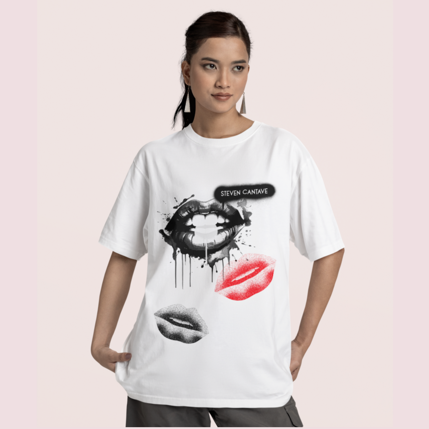 Oversized T-Shirt With Lips