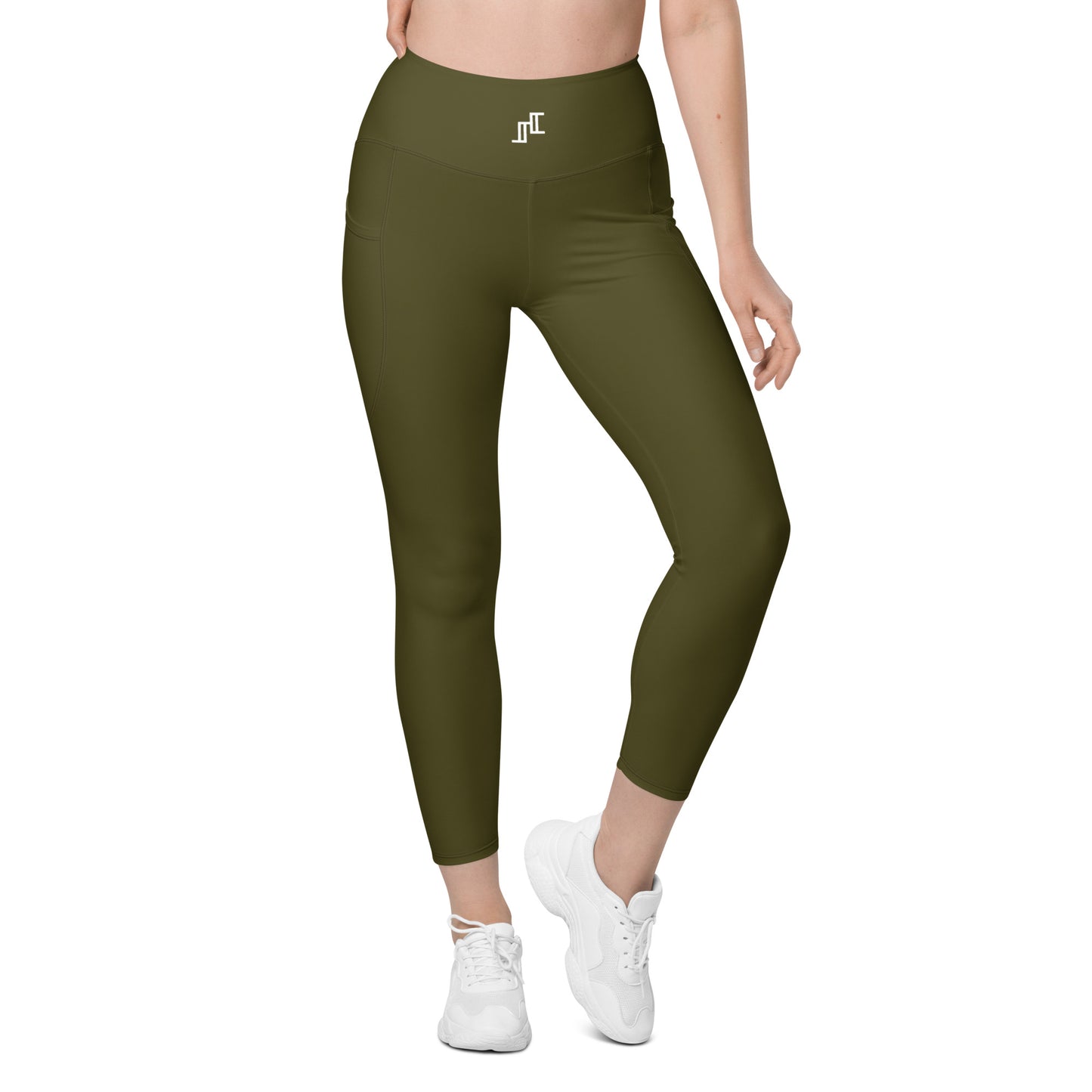 Army Green Leggings With Pockets