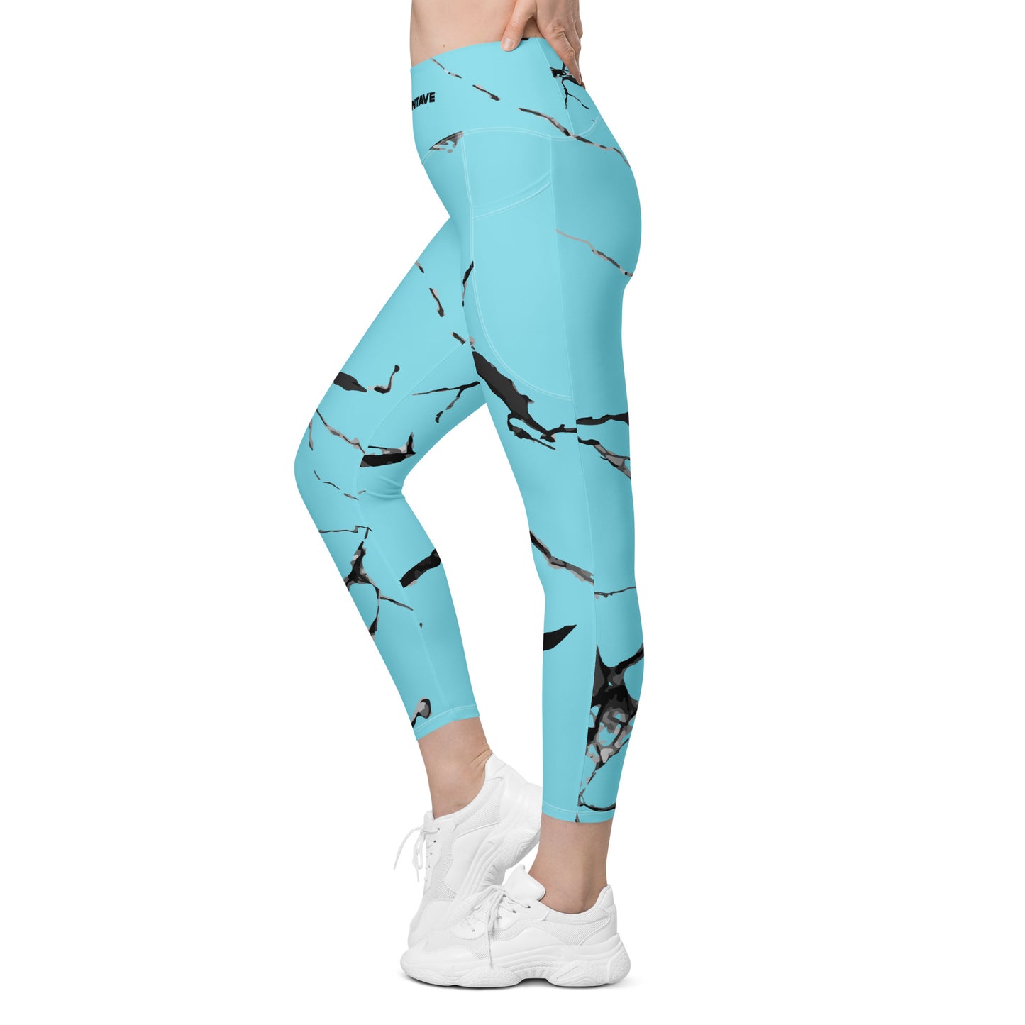 Light Blue Leggings With Pockets