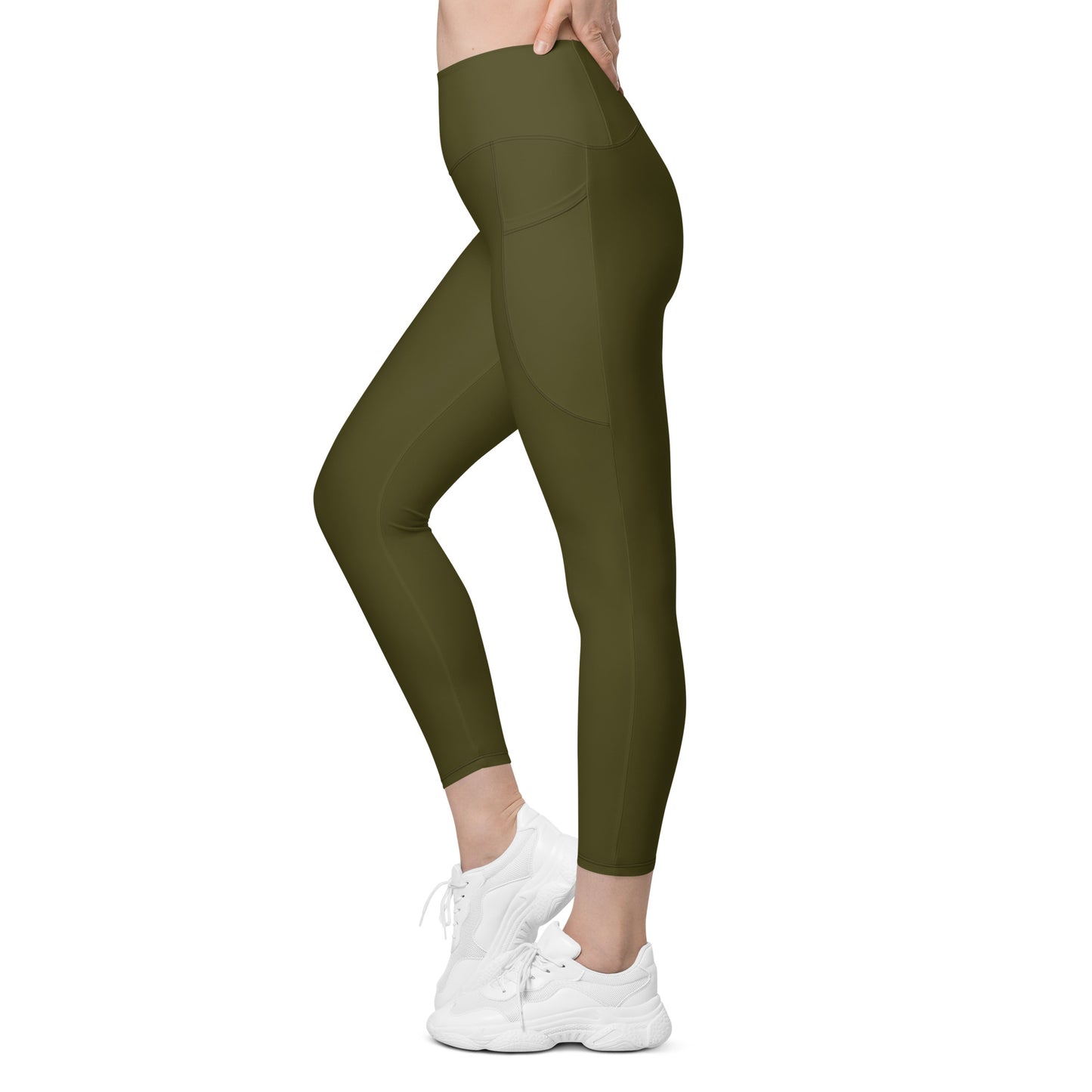 Army Green Leggings With Pockets