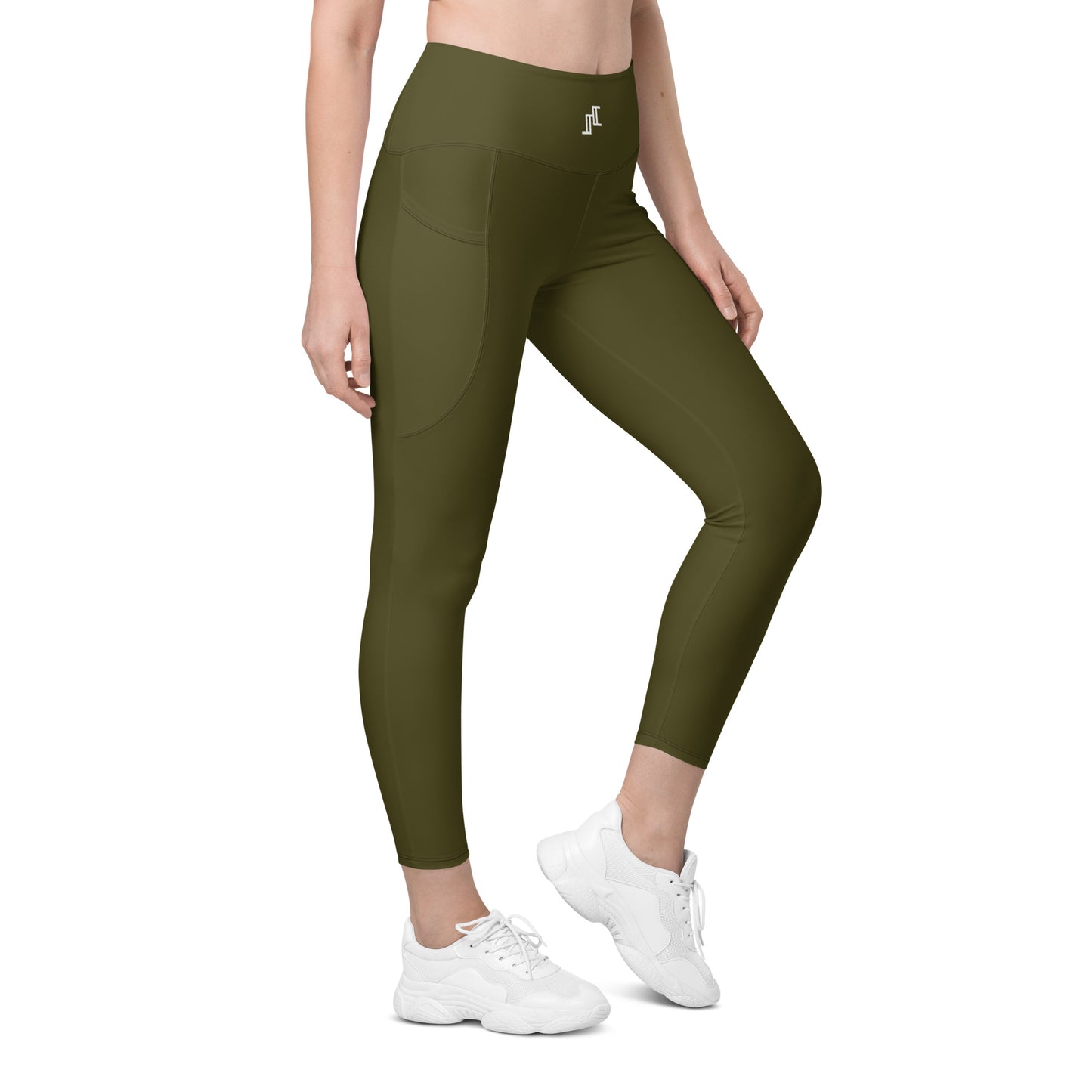 Army Green Leggings With Pockets