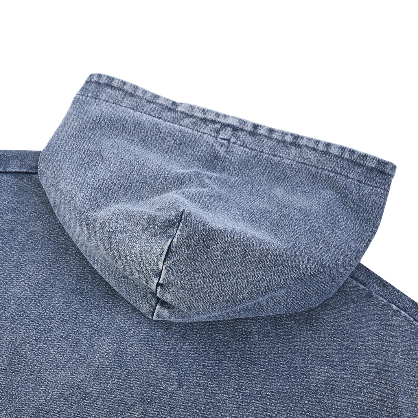 Snow Wash Oversized Zip-Up Hoodie