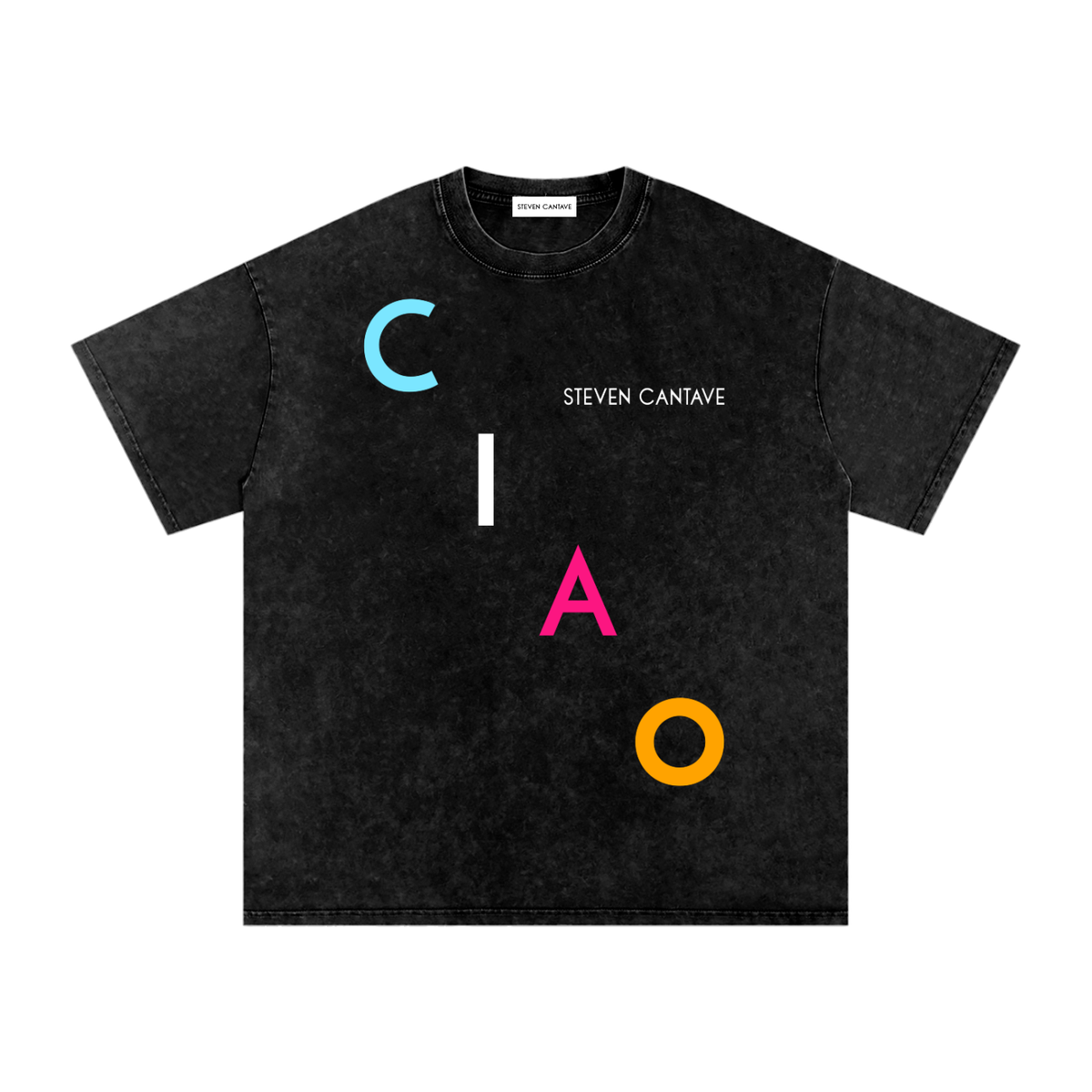 Snow Washed Oversized Cotton T-Shirt