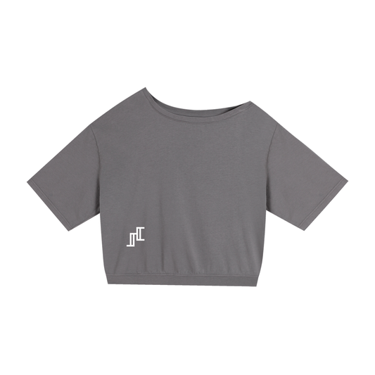 Asymmetric Shoulder Oversized Cotton T-Shirt