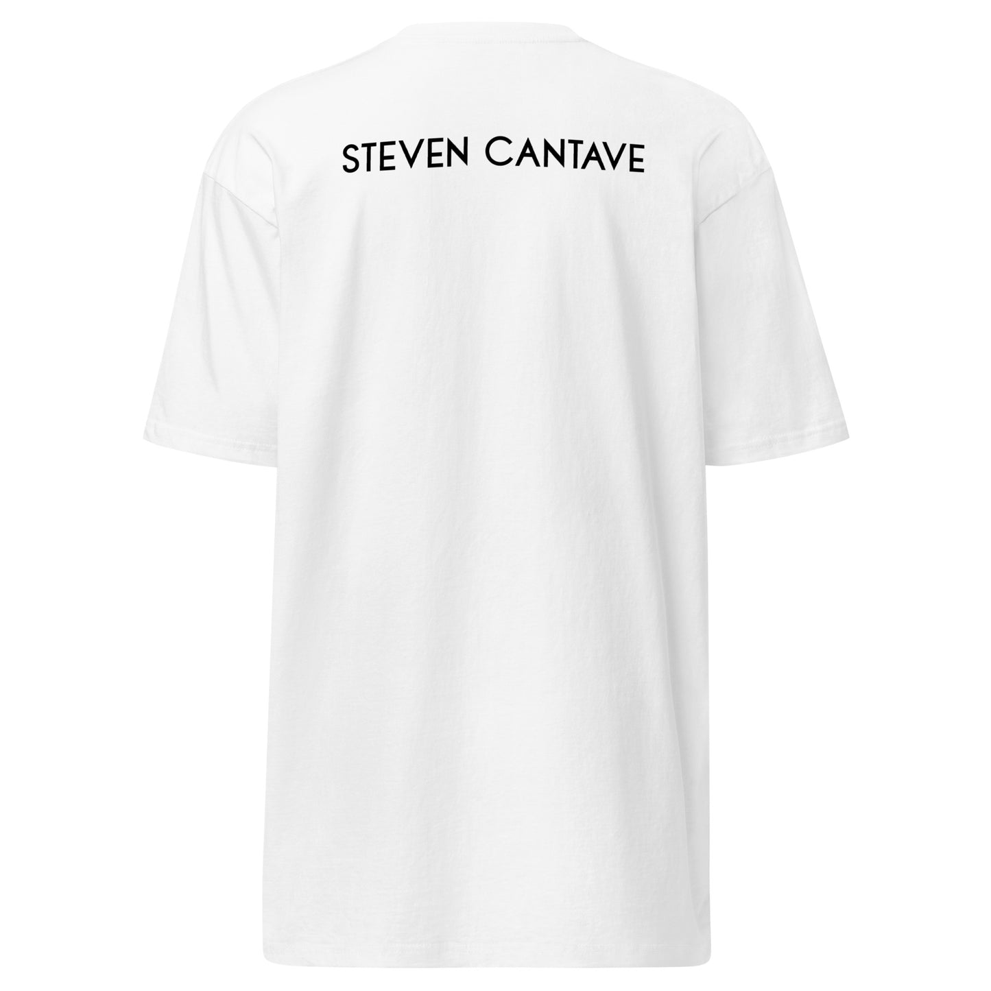 White Heavyweight T-Shirt With Geometrical Graphic