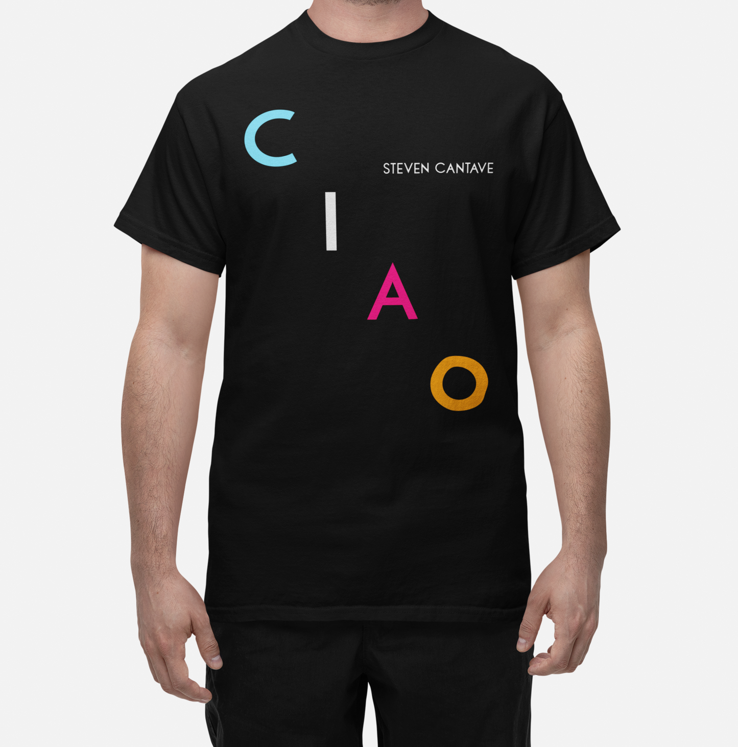 T-Shirt With CIAO In Diagonal