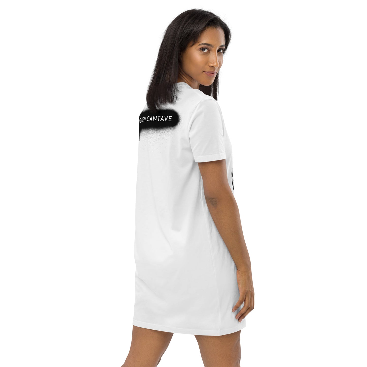 Organic Cotton T-Shirt Dress With Lips