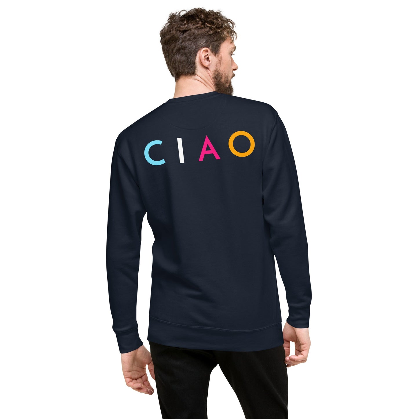 Navy Sweatshirt With Multicolor CIAO