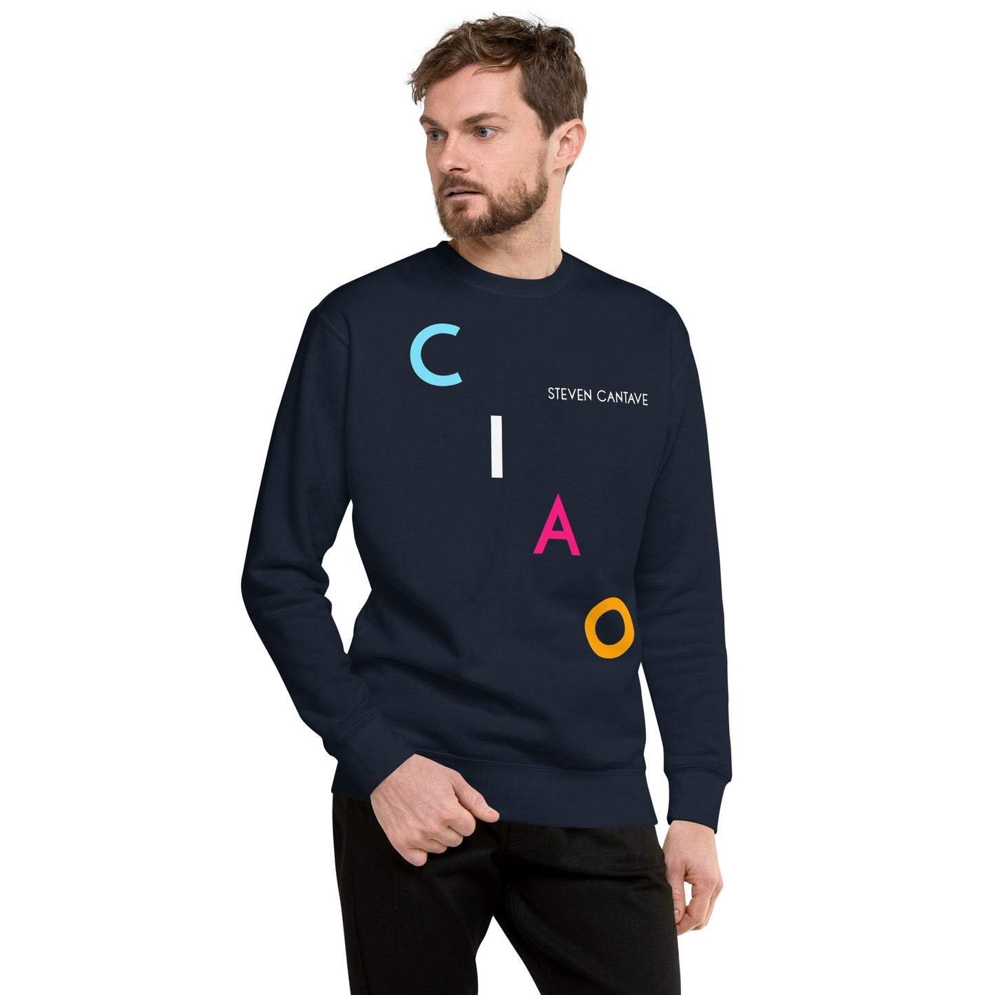 Navy Sweatshirt With Multicolor CIAO