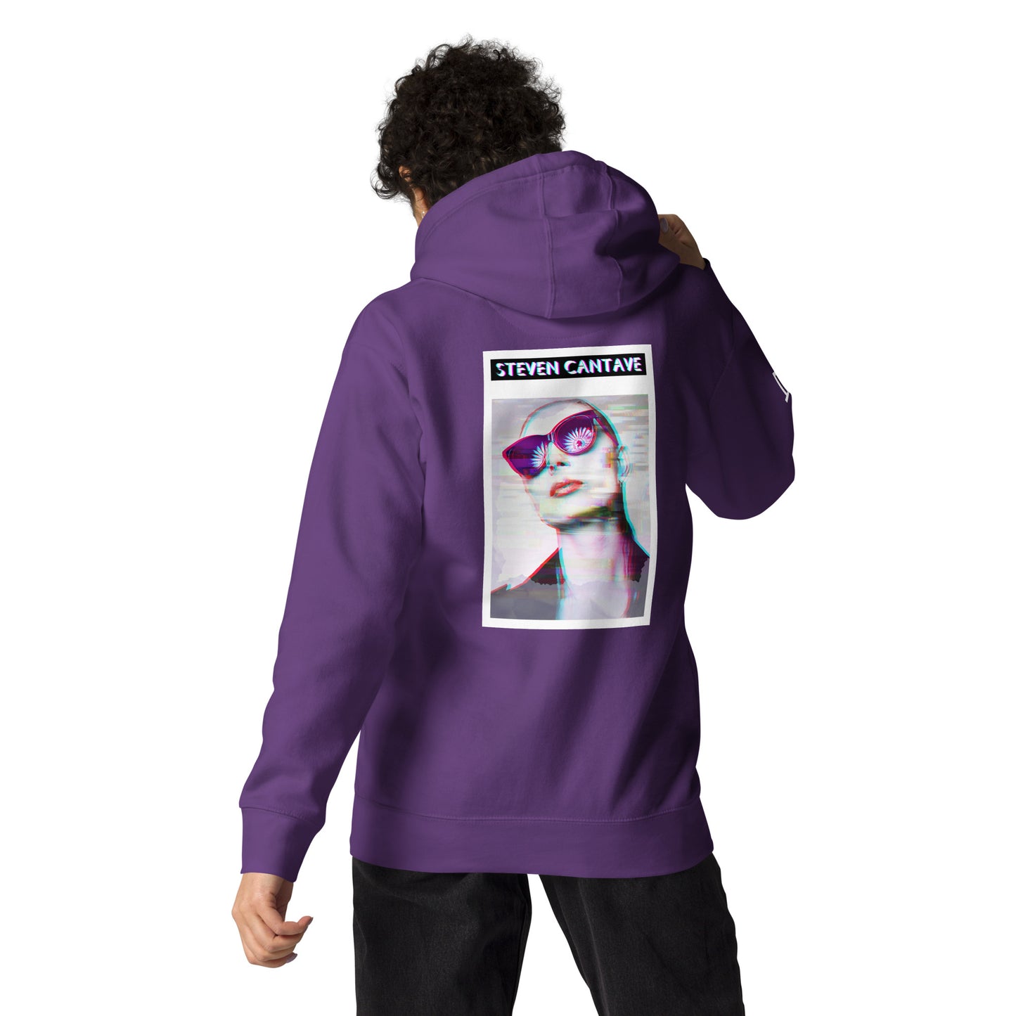 Purple Hoodie With Left Chest Graphic