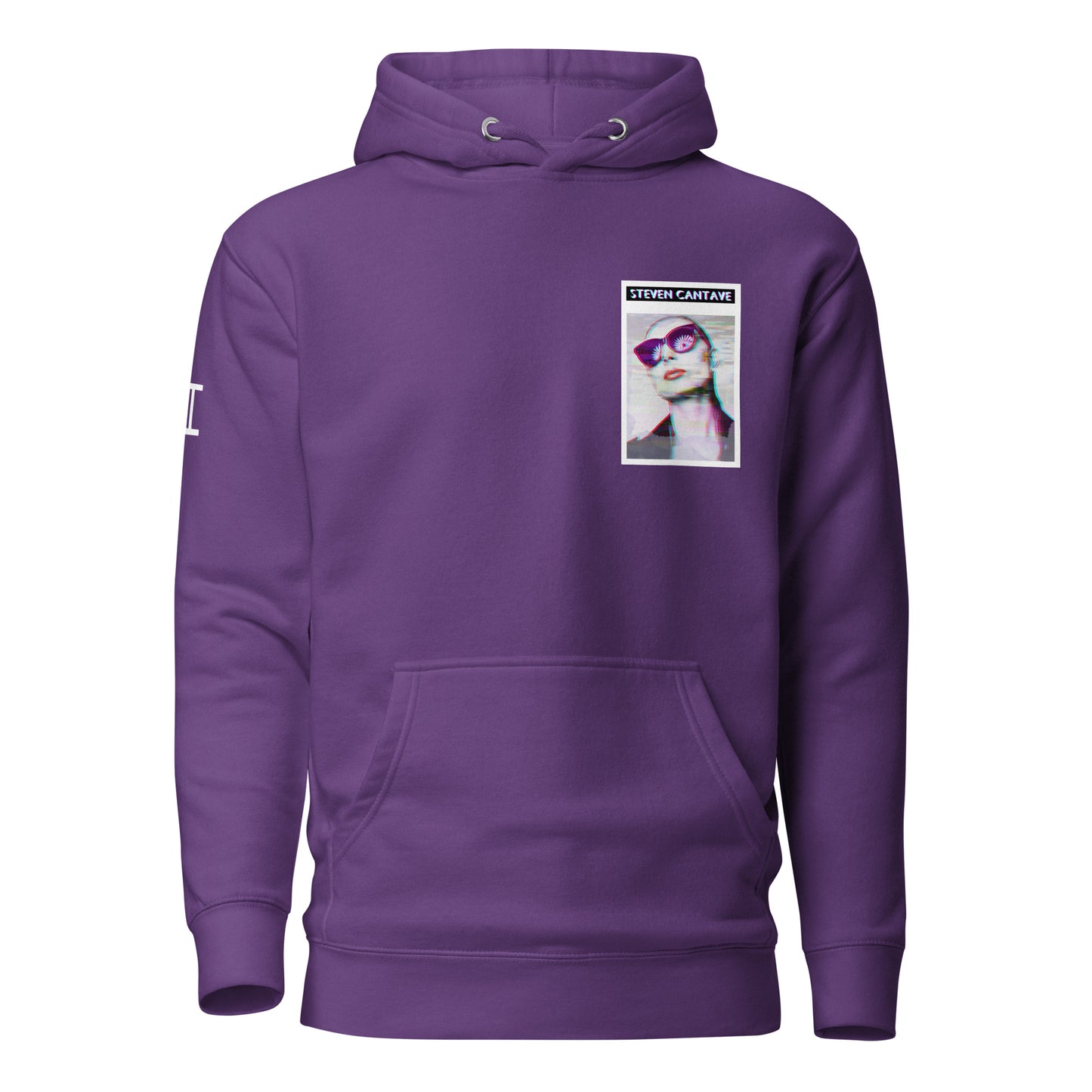 Purple Hoodie With Left Chest Graphic