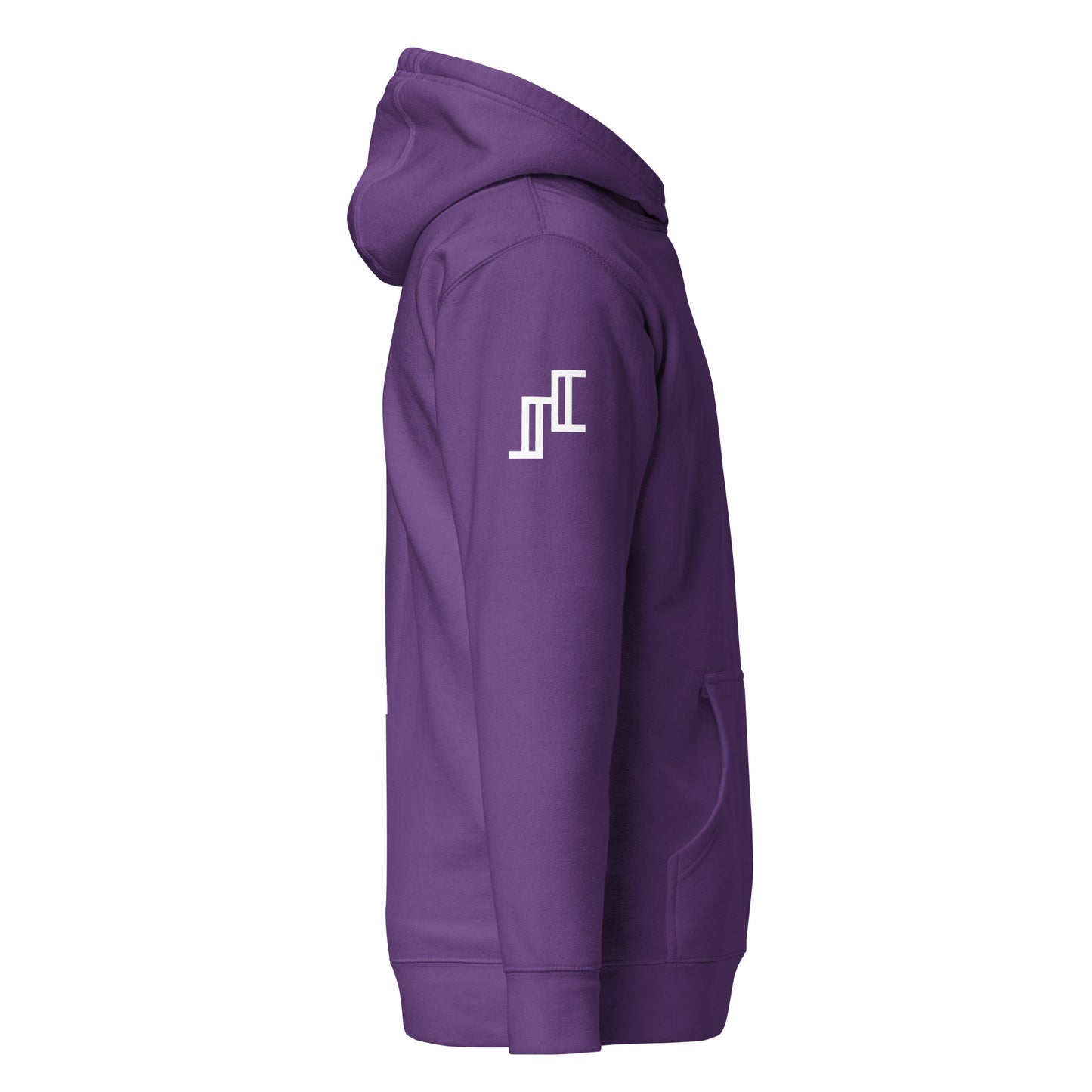 Purple Hoodie With Left Chest Graphic