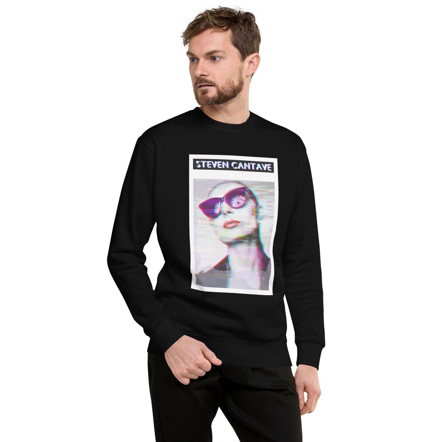 Black Sweatshirt With Woman's Face