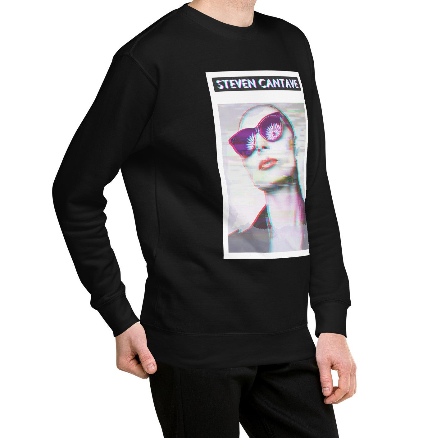 Black Sweatshirt With Woman's Face