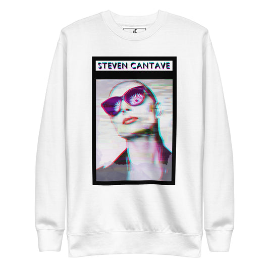 White Sweatshirt With Woman's Face