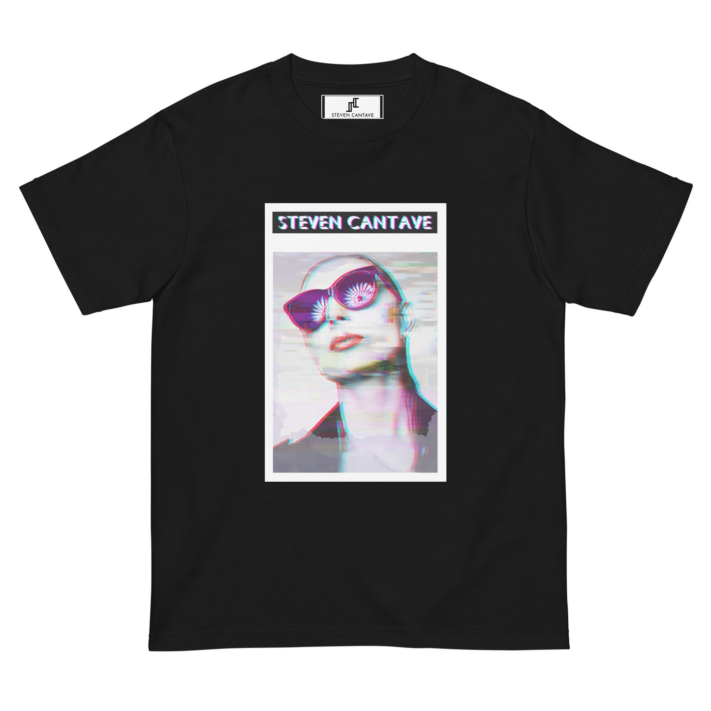 Oversized Heavyweight T-Shirt With Woman's Face