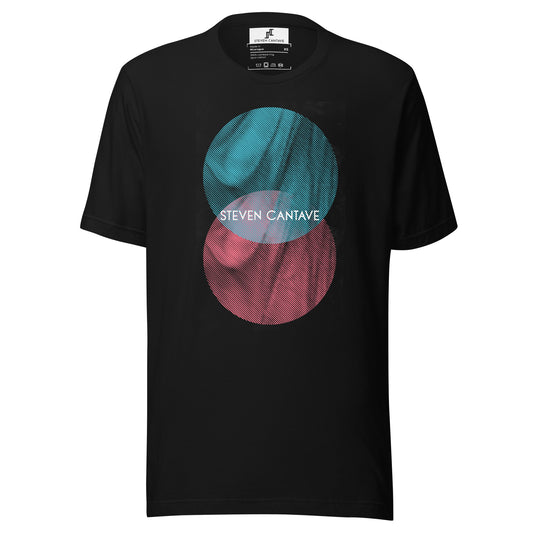 T-Shirt With Blue And Red Circle